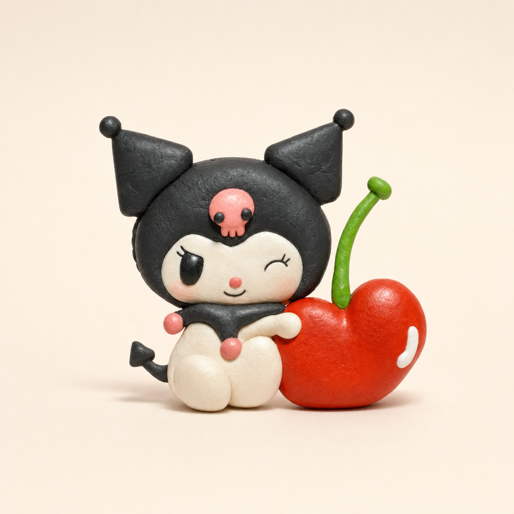 Kuromi Macaron Sculpture Topper