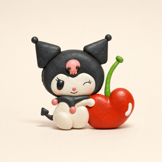 Kuromi Macaron Sculpture Topper