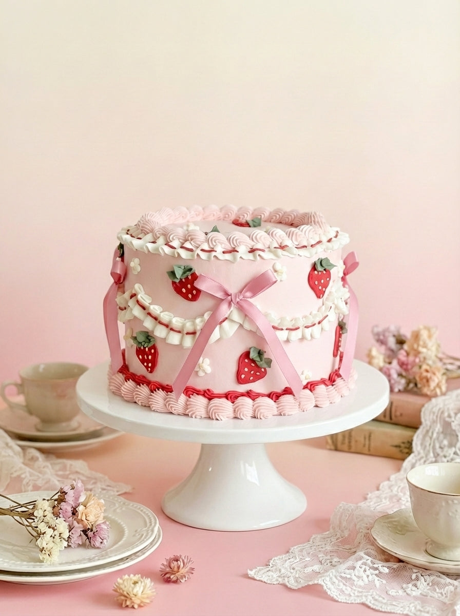 Strawberry Ribbon Cake